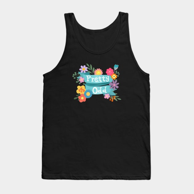 Pretty Odd Banner With Flowers Tank Top by LittleBunnySunshine